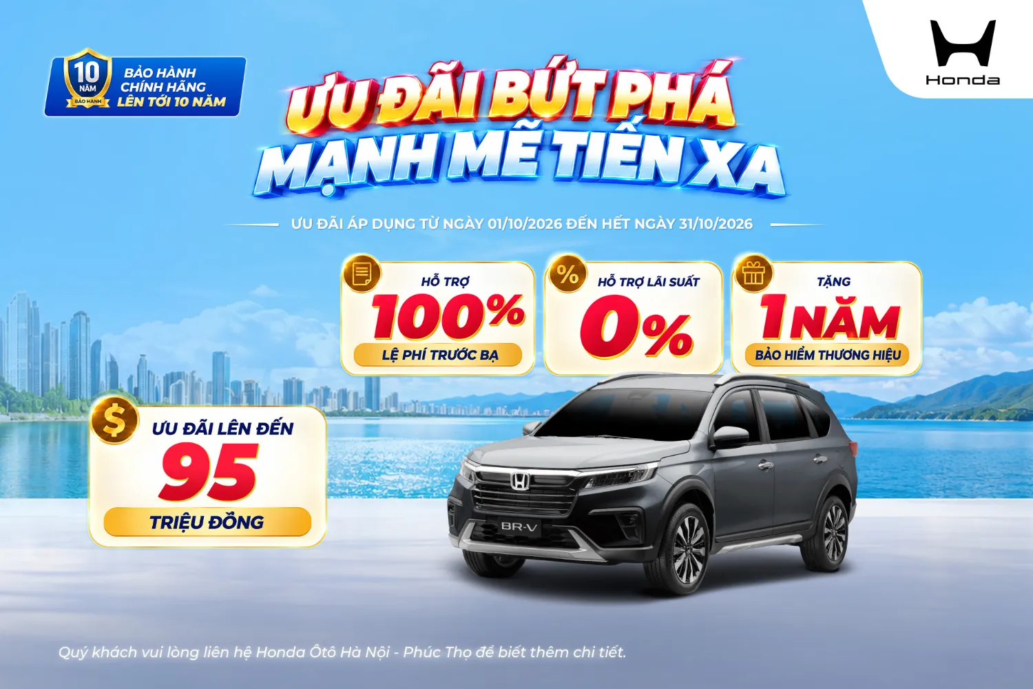 Ưu đãi mua Honda BR-V tháng 10/2026