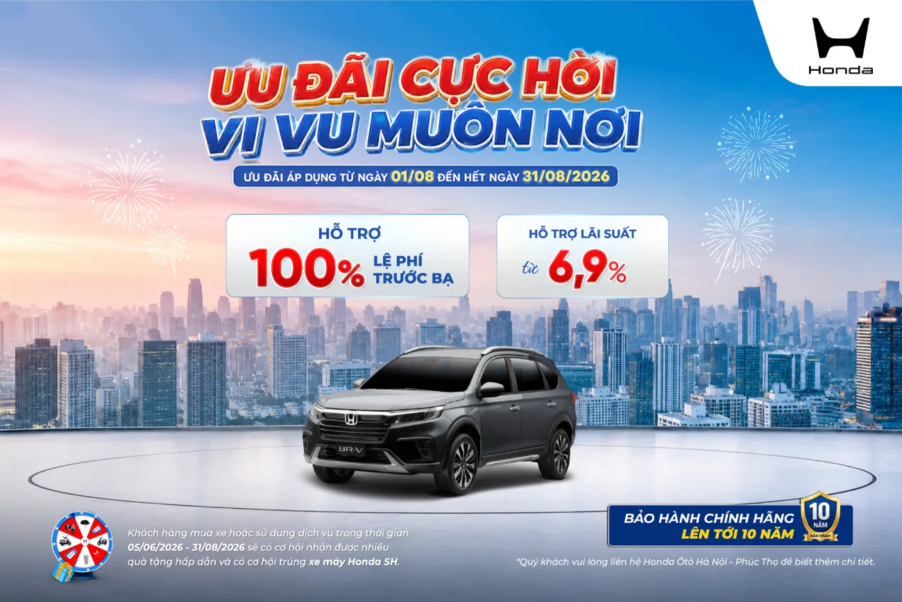 Ưu đãi mua Honda BR-V tháng 8/2026