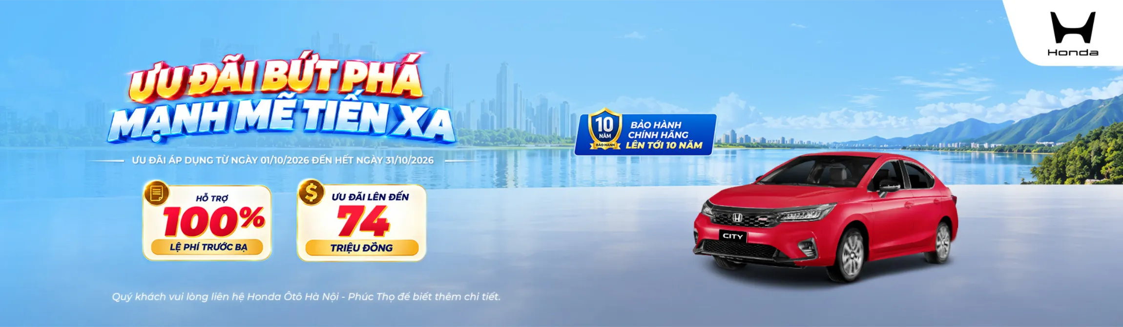Ưu đãi mua Honda City tháng 10/2026