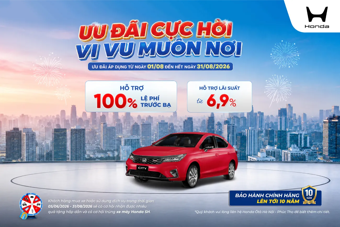 Ưu đãi mua Honda City tháng 8/2026