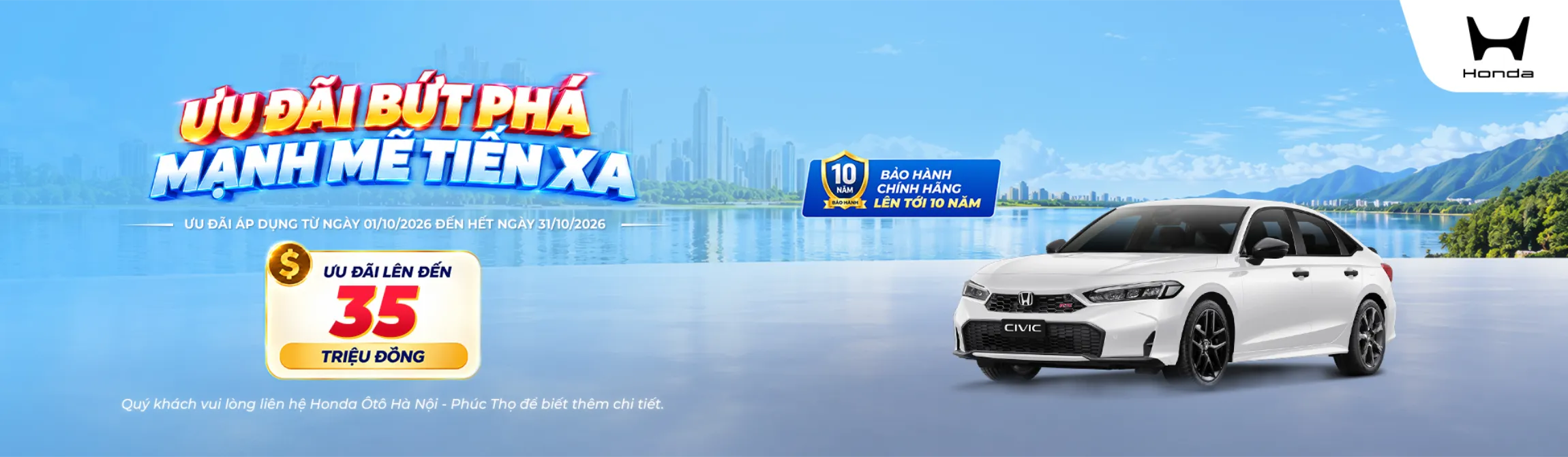 Ưu đãi mua Honda Civic tháng 10/2026