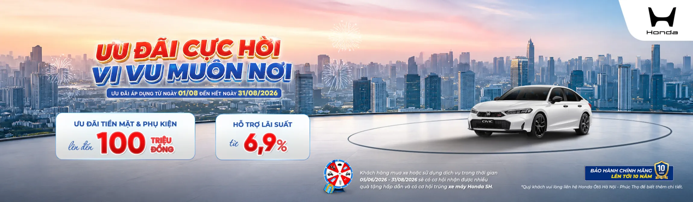 Ưu đãi mua Honda Civic tháng 8/2026
