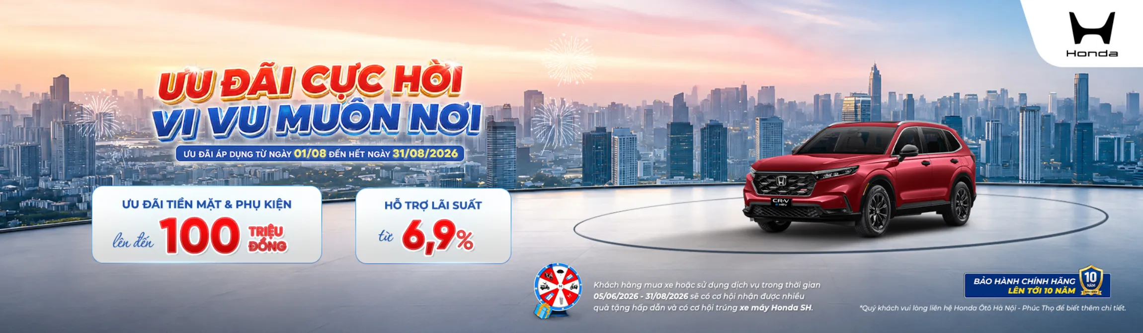 Ưu đãi mua Honda CR-V tháng 8/2026
