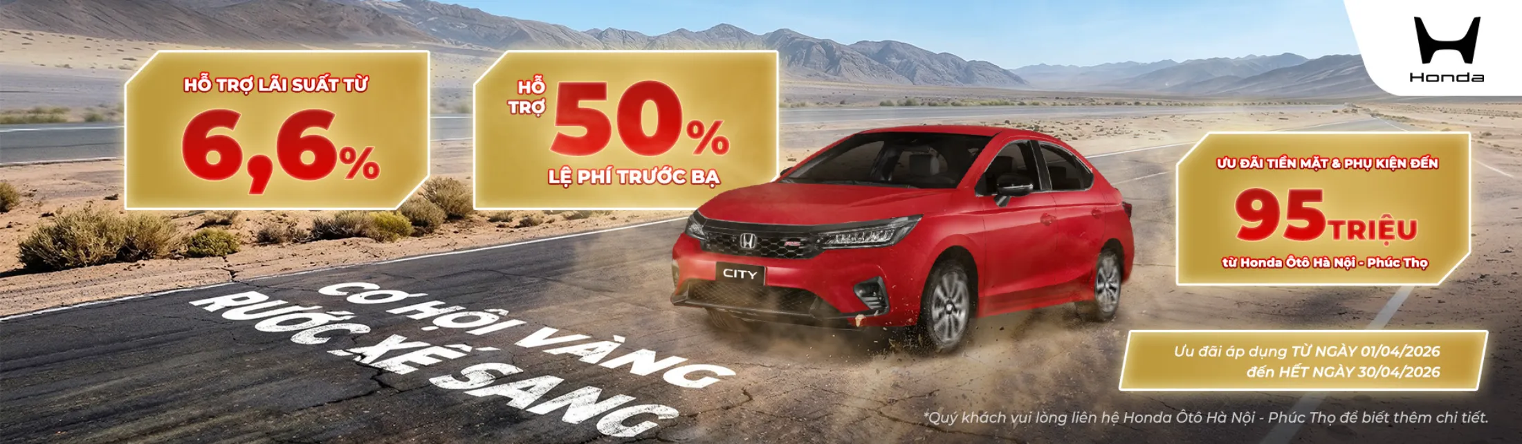 Ưu đãi mua Honda City tháng 4/2026