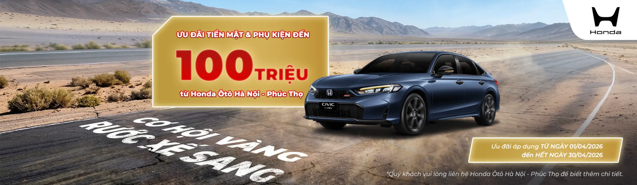 Ưu đãi mua Honda Civic tháng 4/2026