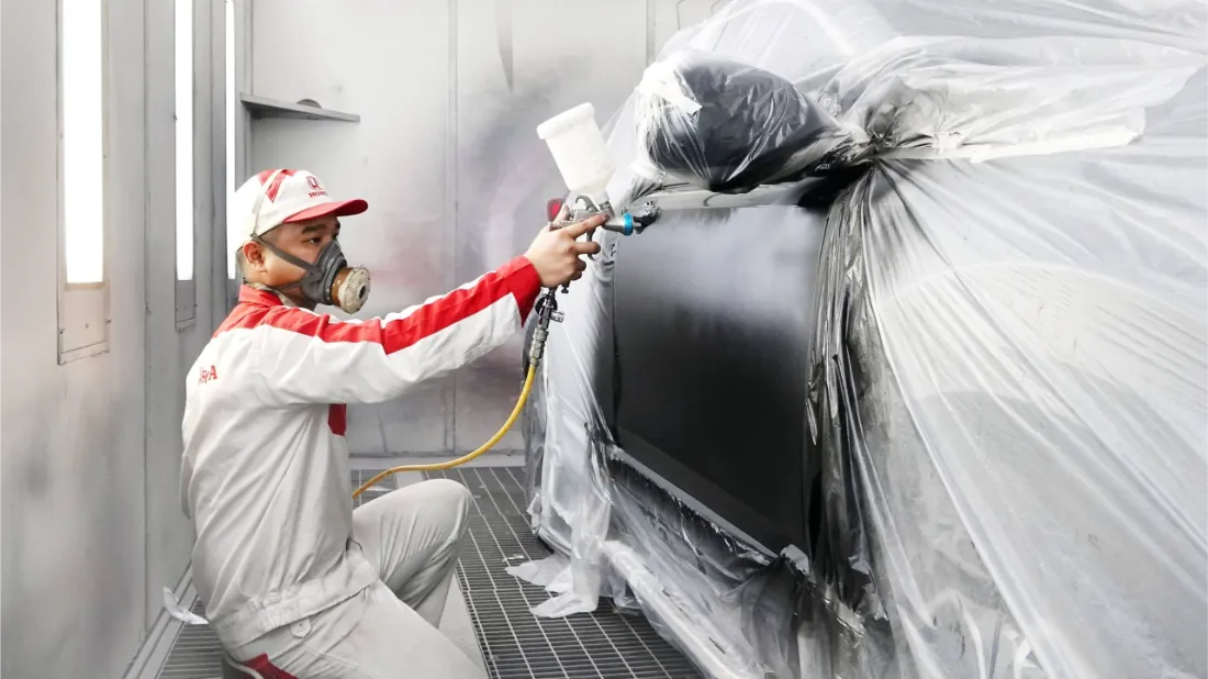 Dịch vụ sơn và phục hồi thân vỏ Honda Phúc Thọ