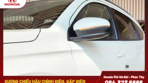 Gương chiếu hậu chỉnh điện, gập điện, tích hợp đèn báo rẽ LED. Đây là trang bị giúp tăng tính tiện lợi và đảm bảo an toàn trong quá trình di chuyển.