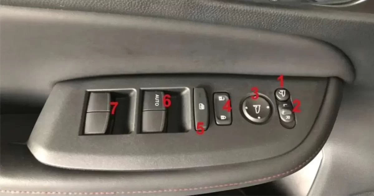 Các nút bấm trên cửa xe