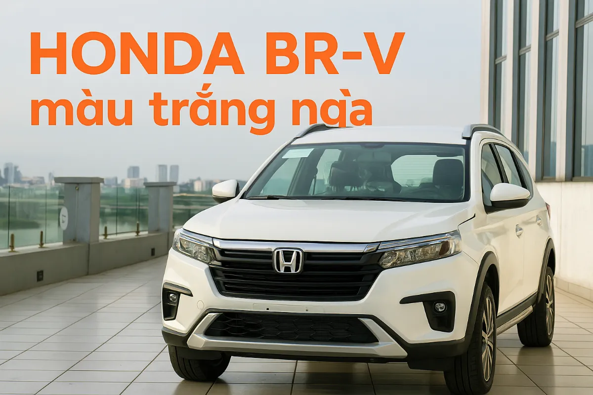 Honda BR-V màu trắng ngà