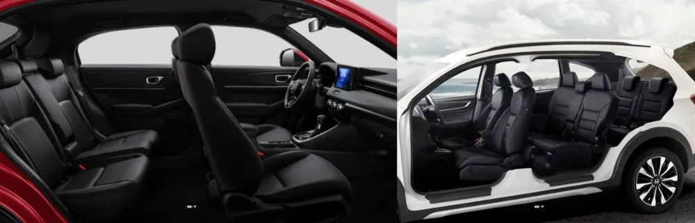 nội thất và không gian Honda BR-V và HR-V 2025