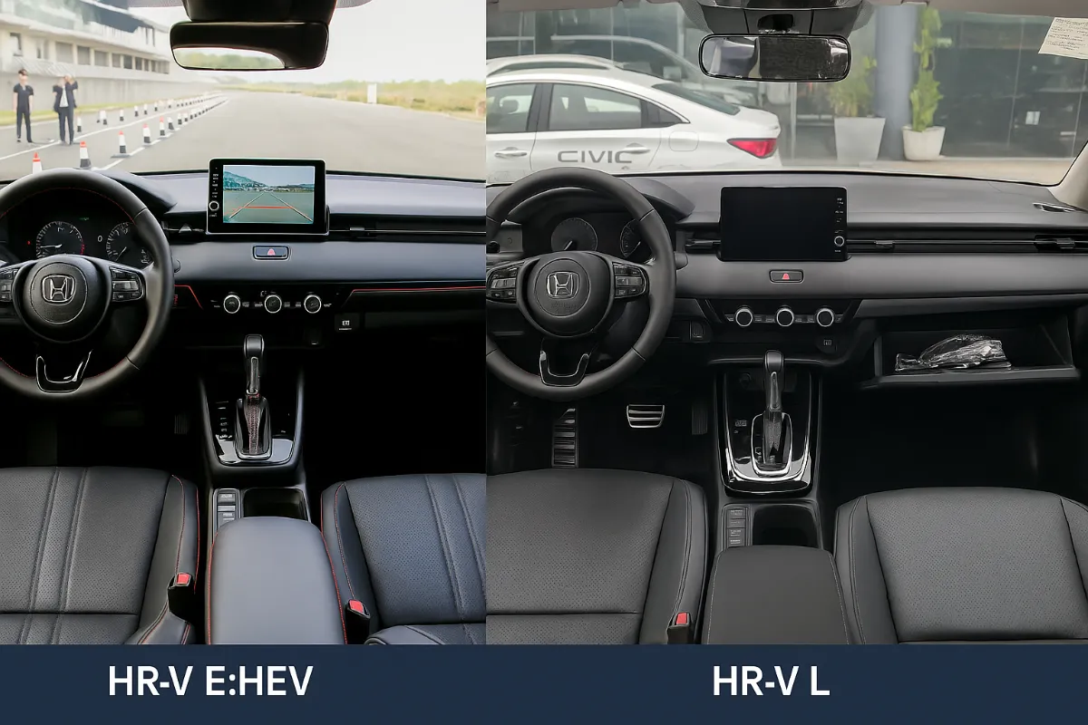 So sánh ngoại thất và tiện nghi nội thất Honda HR-V L và RS 2025