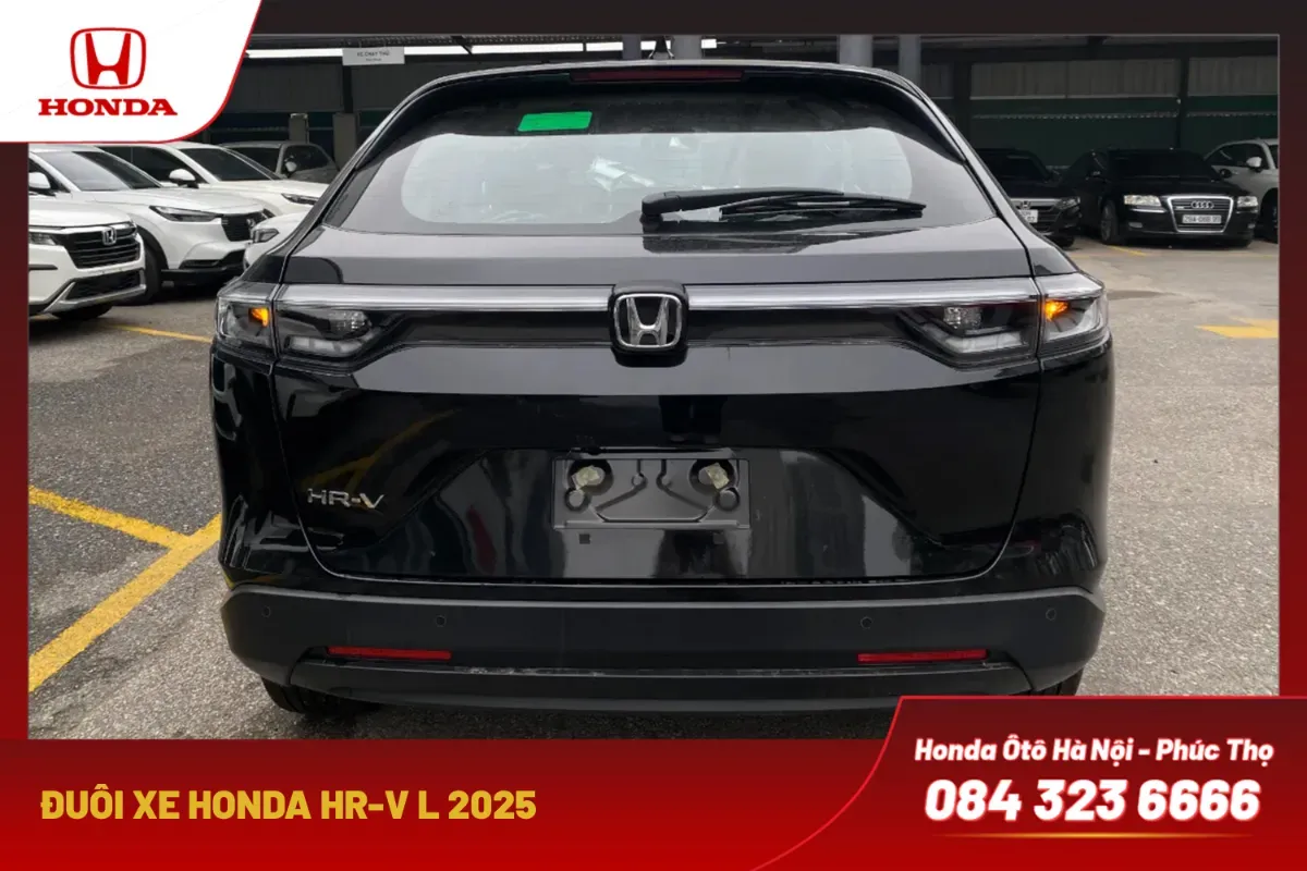 Đuôi xe Honda HR-V đen 2025