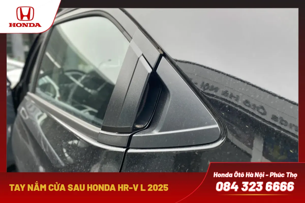 Tay nắm cửa ẩn sau HR-V đen 2025