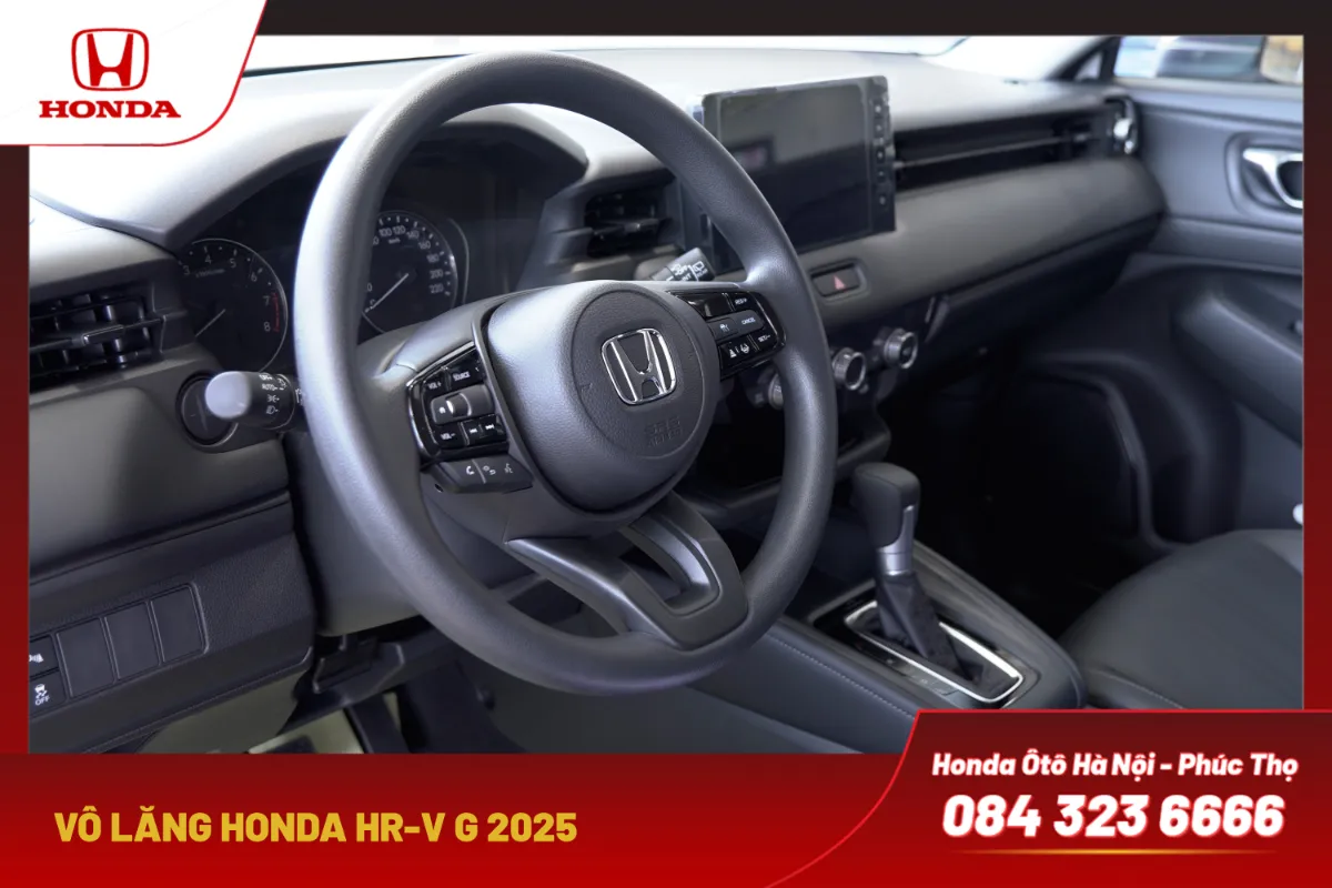 Khoang lái Honda HR-V thiết kế khoa học, tiện nghi, tạo cảm giác thoải mái cho người điều khiển.