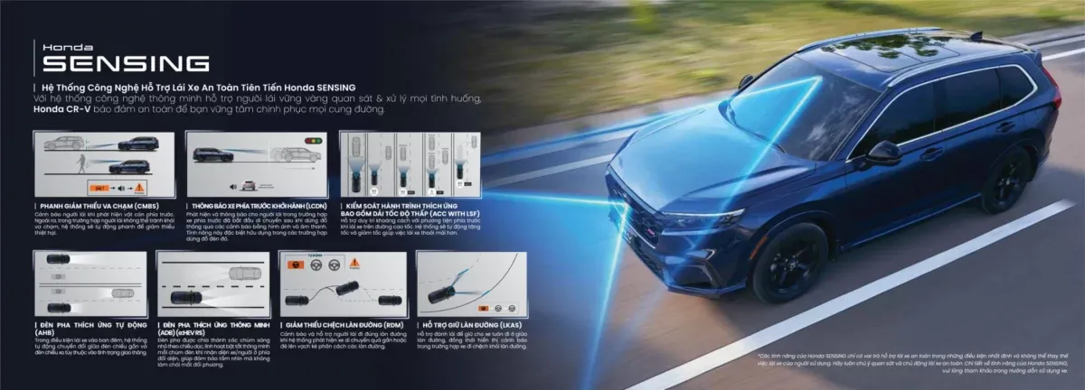 Công nghệ Honda SENSING an toàn tiên tiến