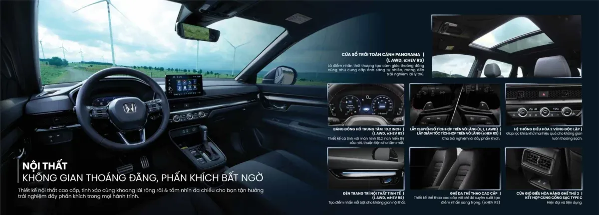 Honda CR-V 2025 tiện nghi với nhiều công nghệ hiện đại