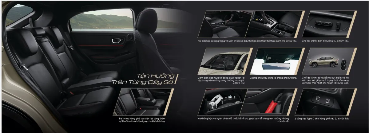 Nội thất Honda HR-V 2025 đã được nâng cấp tinh tế và tiện nghi hơn cho người dùng