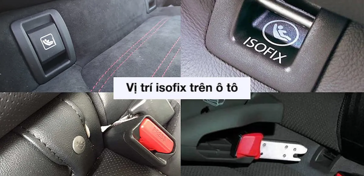 vị trí móc ISOFIX trên xe