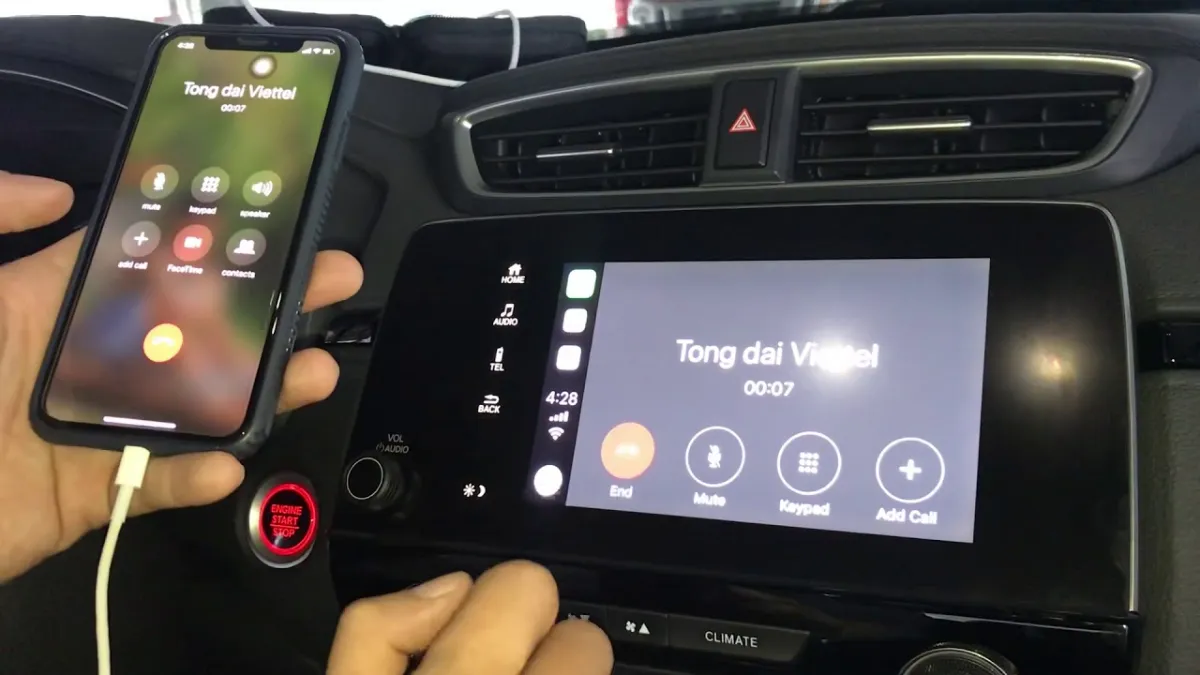 Hướng dẫn kết nối Apple CarPlay có dây