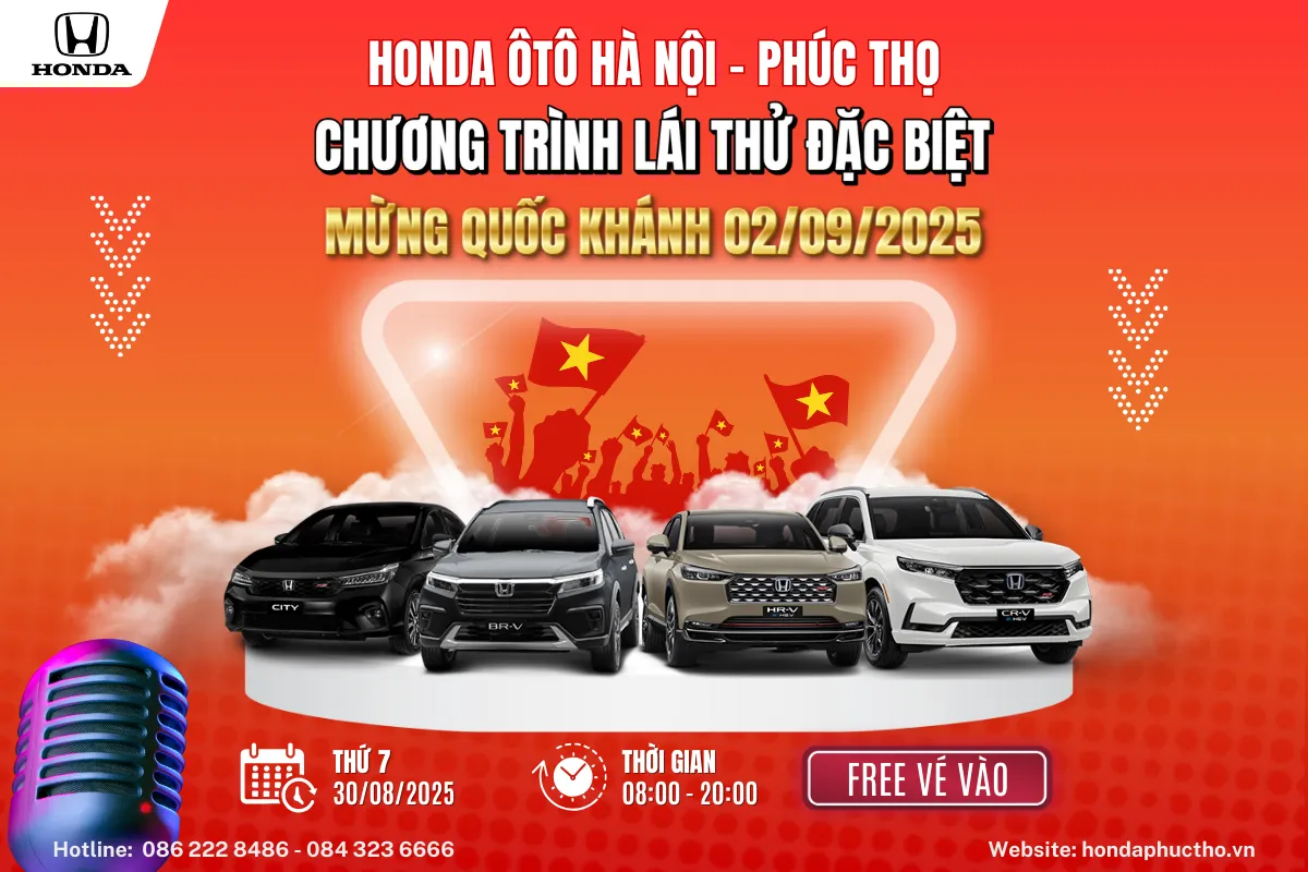 Chương trình lái thử mừng đại lễ Quốc Khánh 2-9-2025