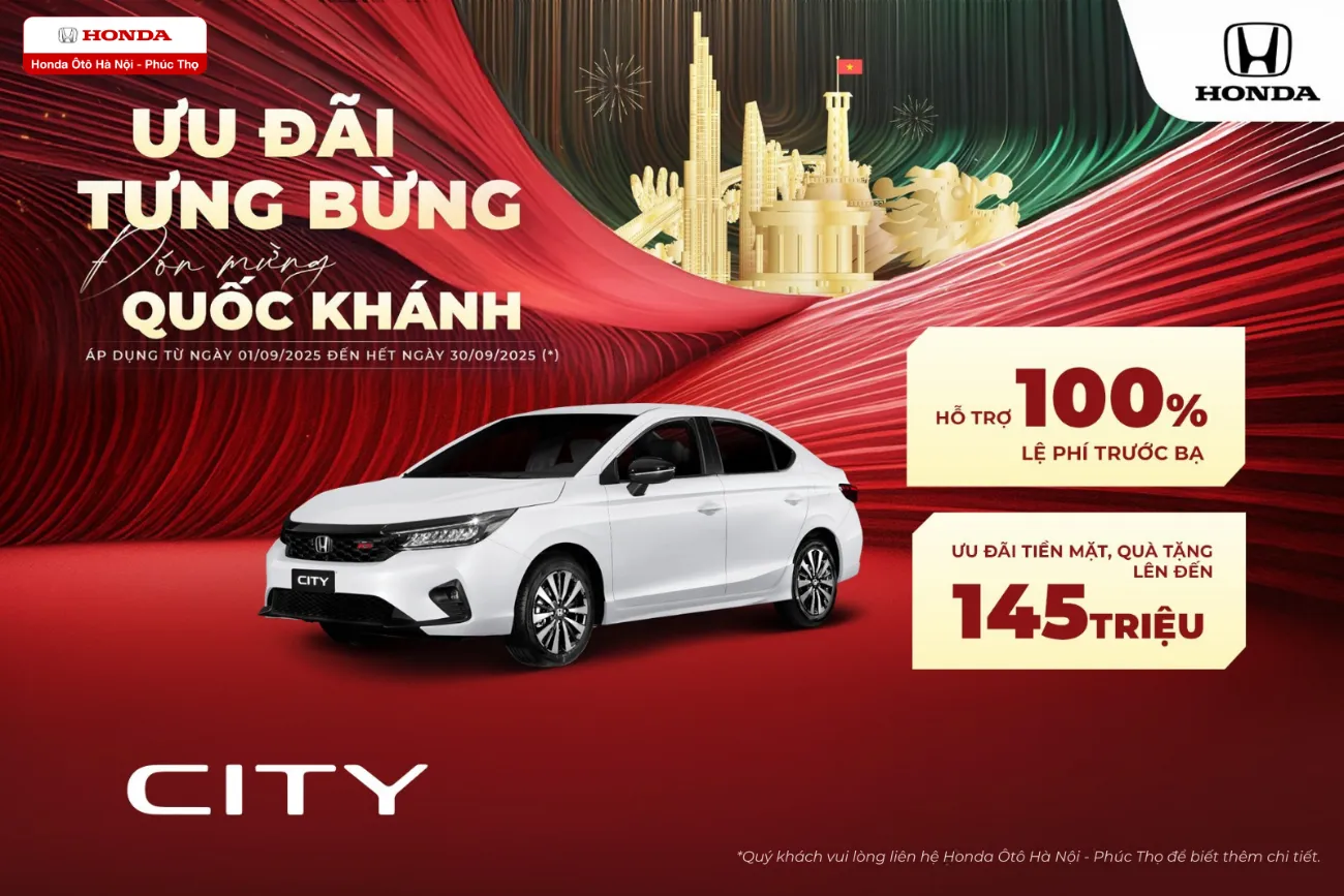 Ưu đãi Honda City tháng 9/2025