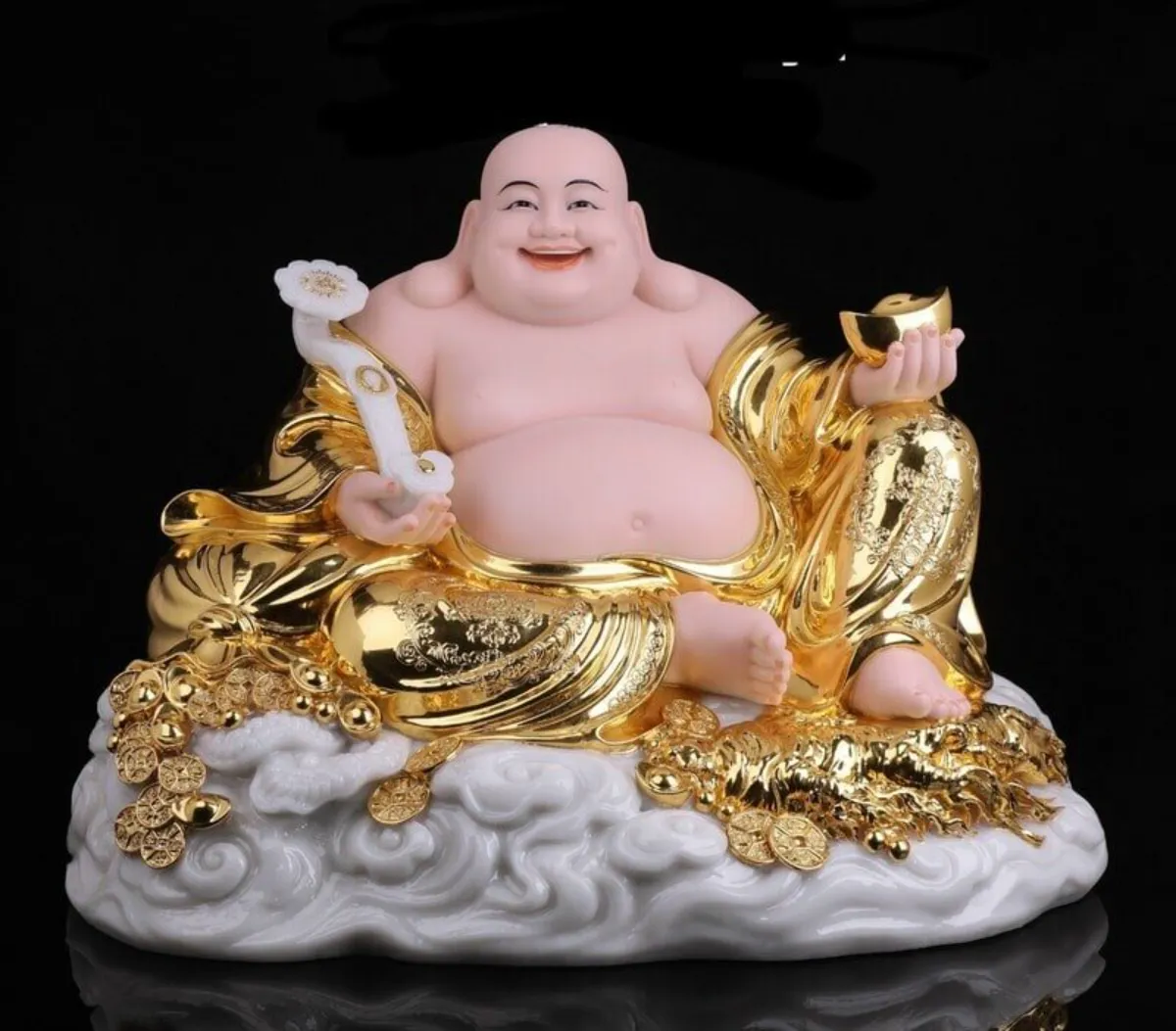Tượng Phật Di Lặc mạ vàng