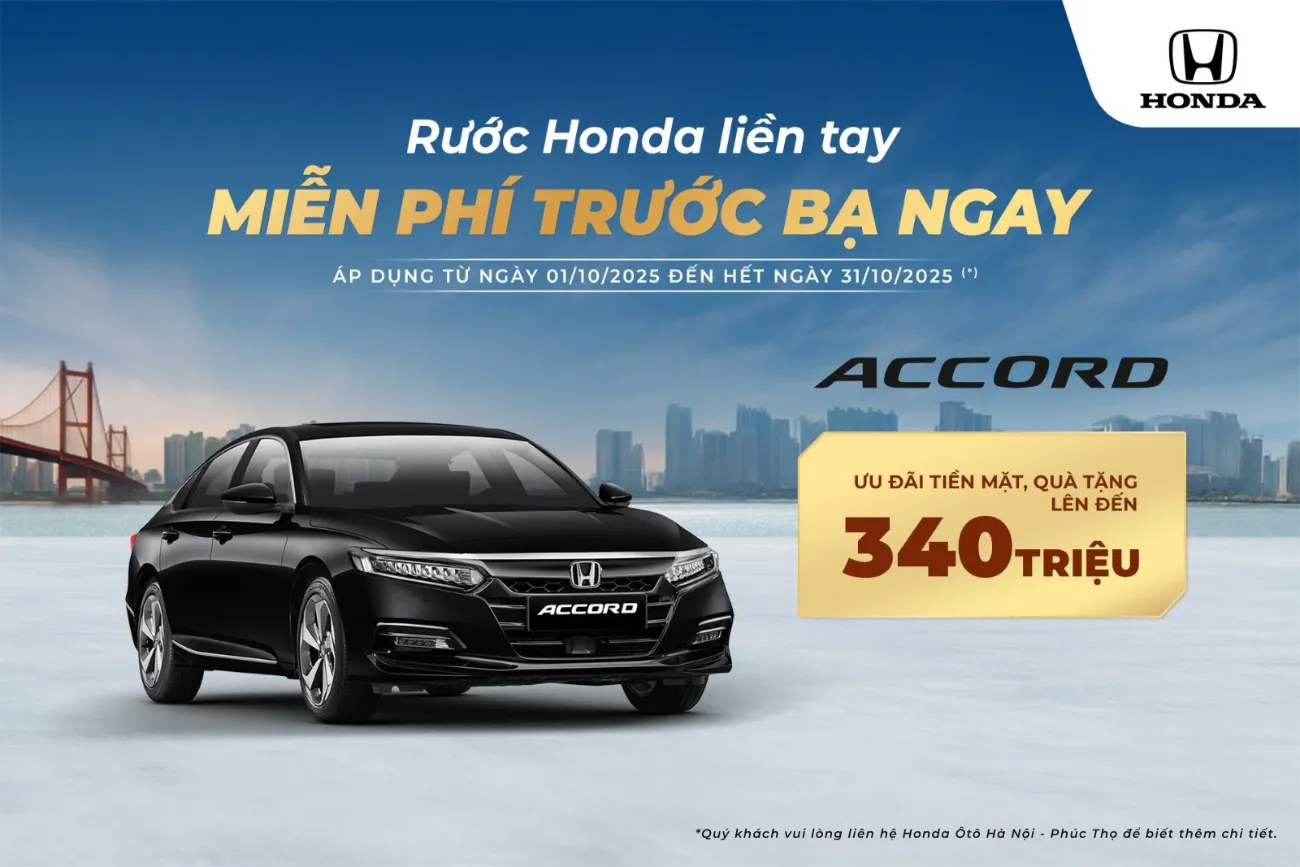 Ưu đãi Honda Accord tháng 10/2025