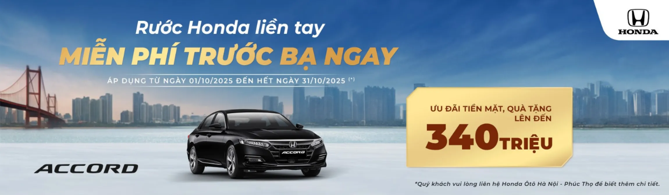 Ưu đãi Honda Accord tháng 10/2025