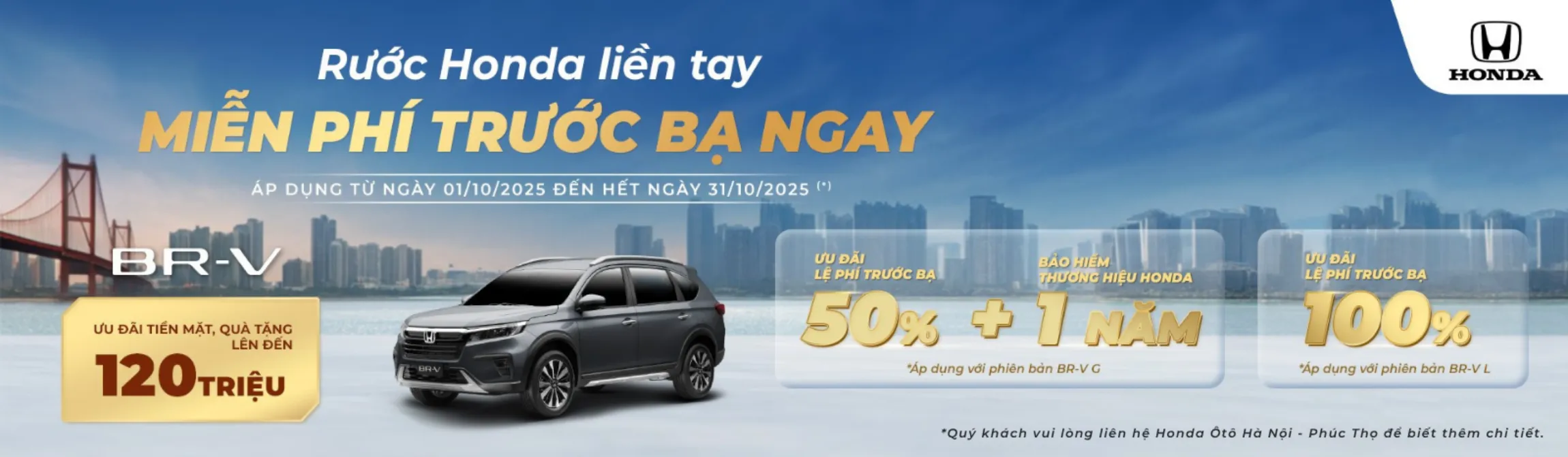 Ưu đãi Honda BR-V tháng 10/2025