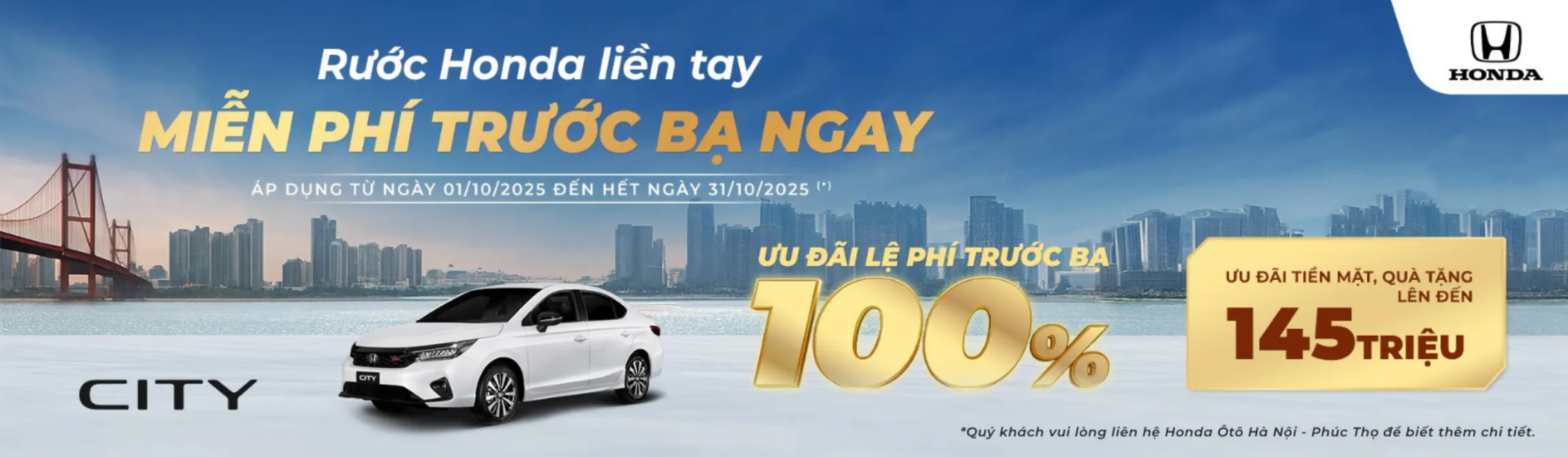 Ưu đãi Honda City tháng 10/2025