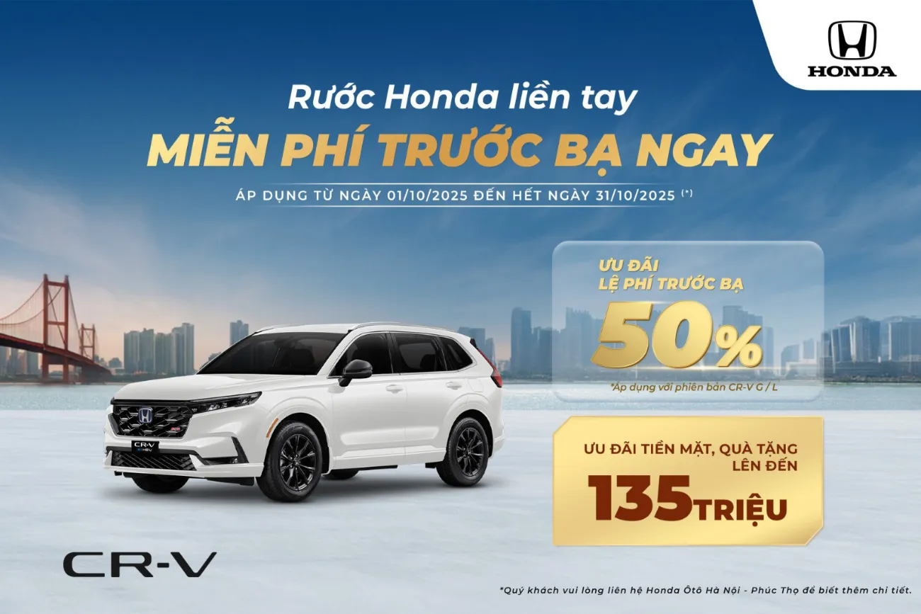 Ưu đãi Honda CR-V tháng 10/2025