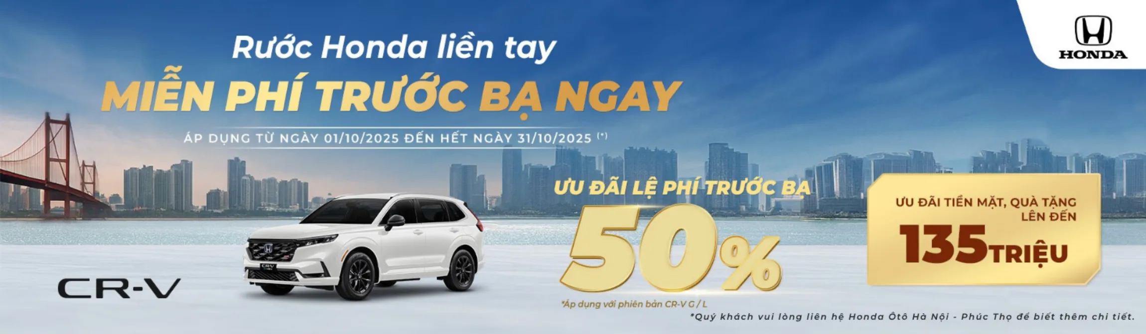 Ưu đãi Honda CR-V tháng 10/2025