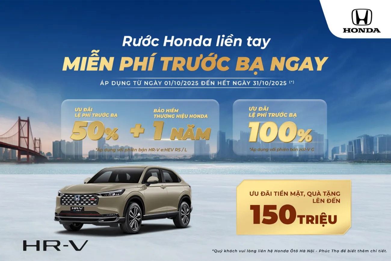 Ưu đãi Honda HR-V tháng 10/2025