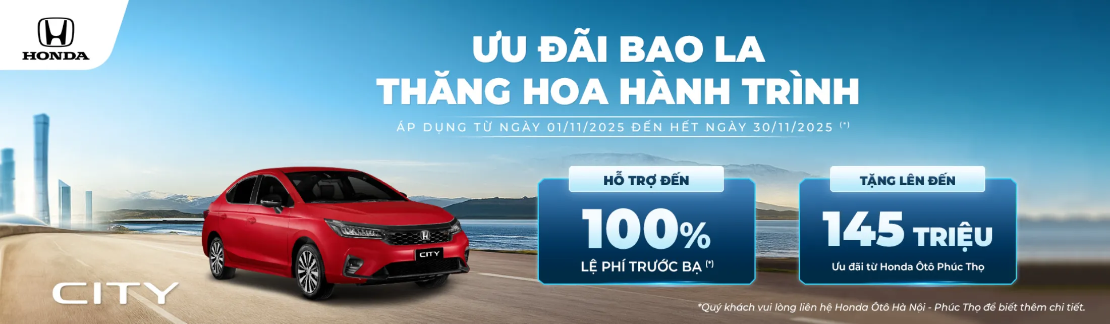 Ưu đãi Honda City tháng 11/2025