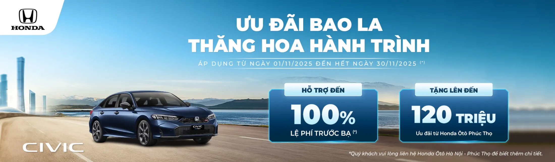 Ưu đãi Honda Civic tháng 11/2025