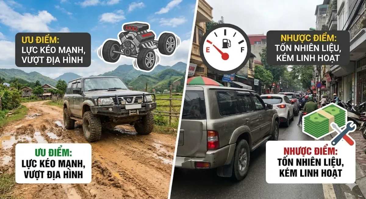 4WD trong điều kiện đường sá Việt Nam