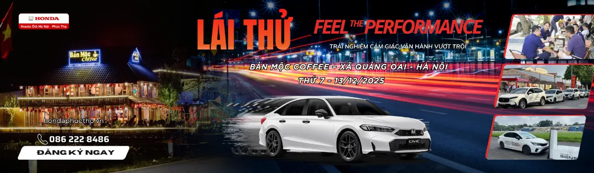 Lái thử xe Honda – FEEL THE PERFORMANCE Bản Mộc Coffee – Xã Quảng Oai vào ngày 13/12/2025!