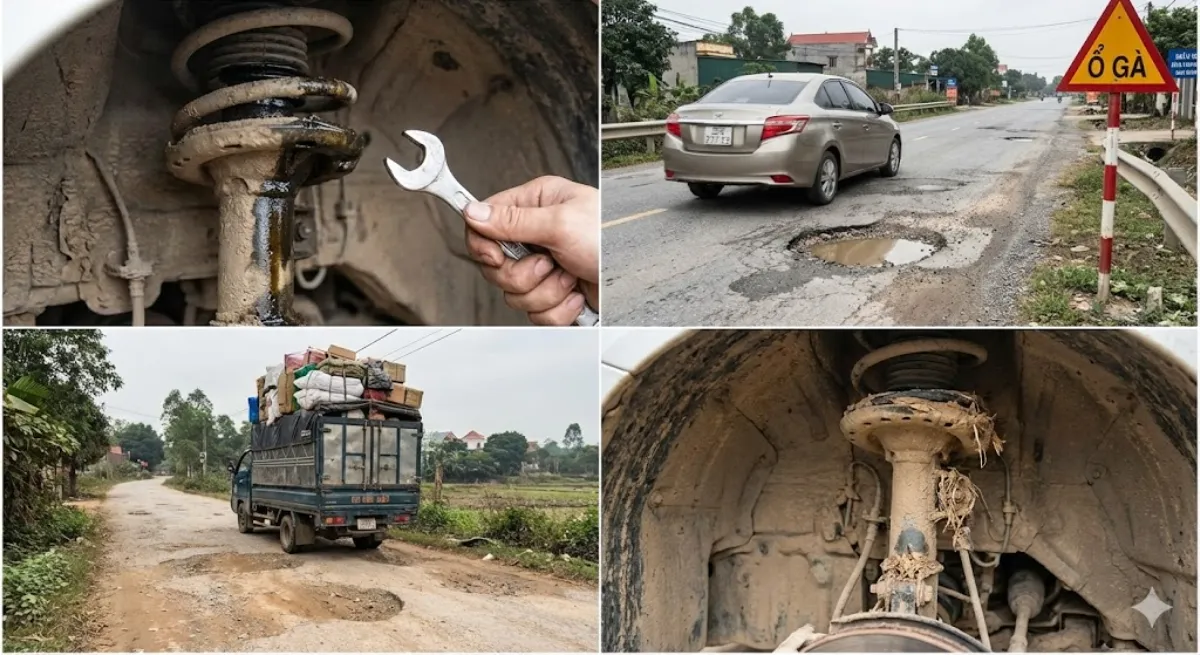 Vì sao giảm chấn nhanh hỏng