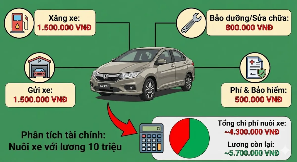 Lương 10 triệu có nên mua ô tô trả góp