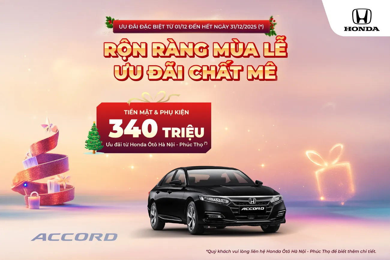 Ưu đãi Honda Accord tháng 12/2025