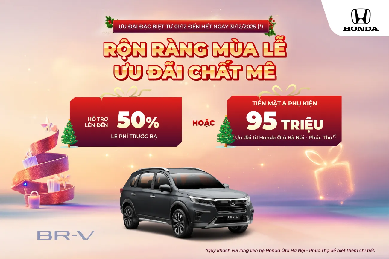 Ưu đãi Honda BR-V tháng 12/2025 Ưu đãi Honda BR-V tháng 12/2025