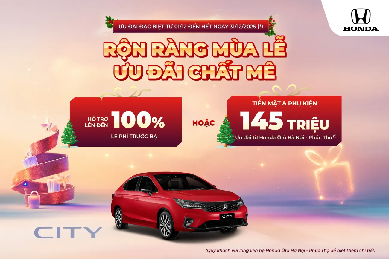 Ưu đãi Honda City tháng 12/2025