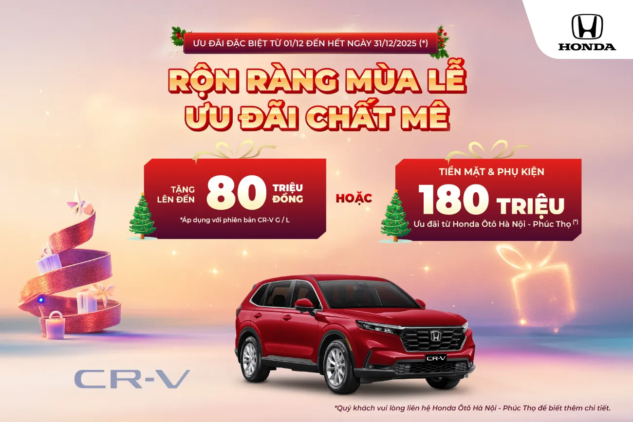Ưu đãi Honda CR-V tháng 12/2025