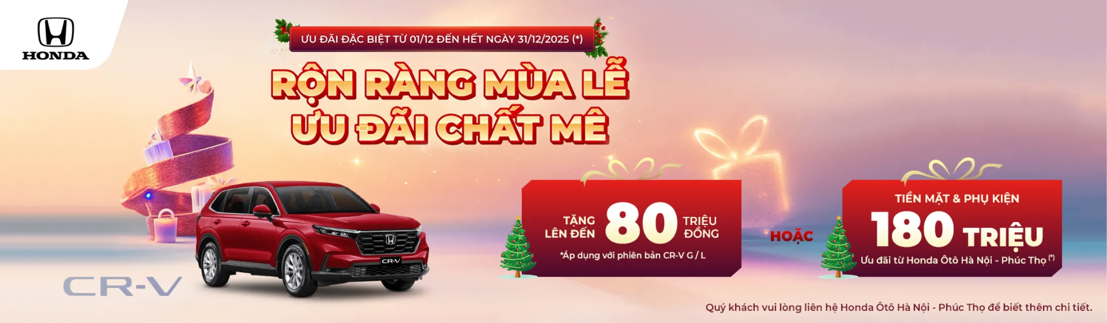 Ưu đãi Honda CR-V tháng 12/2025