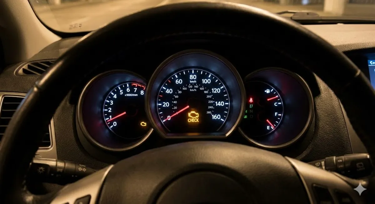 Đèn Check Engine sáng là dấu hiệu cảnh báo sớm hệ thống VVT-i cần được kiểm tra