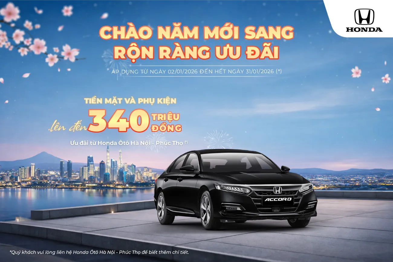 Ưu đãi Honda Accord tháng 1/2026