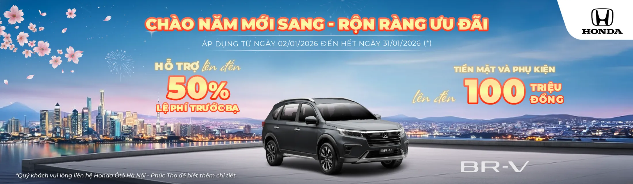 Ưu đãi Honda BR-V tháng 1/2026