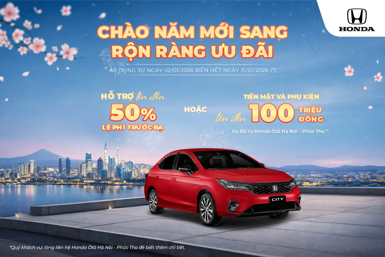 Ưu đãi Honda City tháng 1/2026