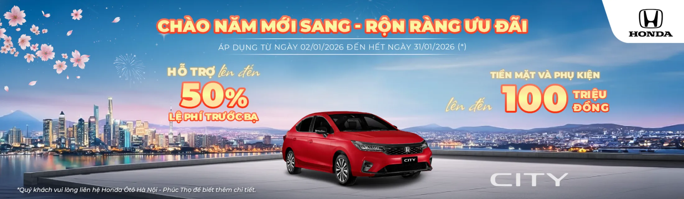Ưu đãi Honda City tháng 1/2026