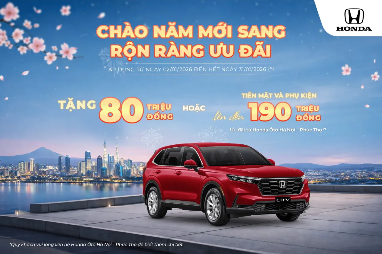 Ưu đãi Honda CR-V tháng 1/2026